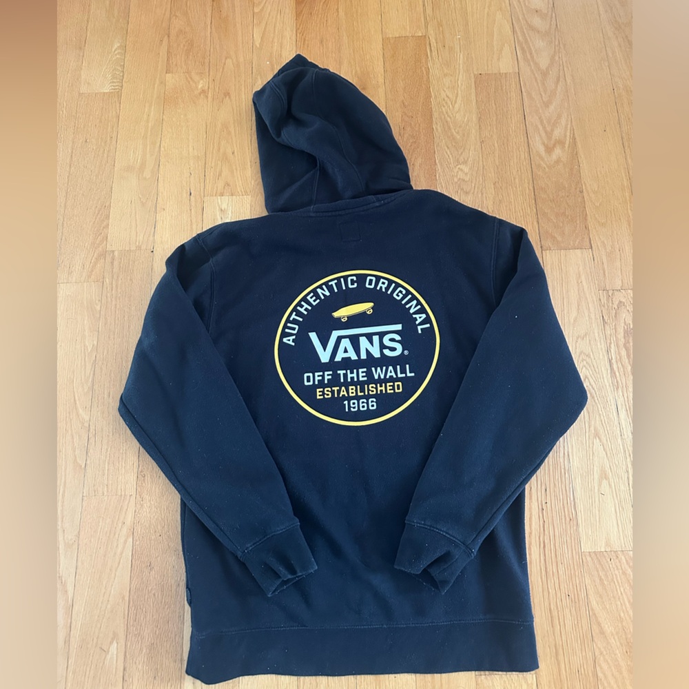 Vans Black Tee with Yellow and White Logo - Picture 2 of 2